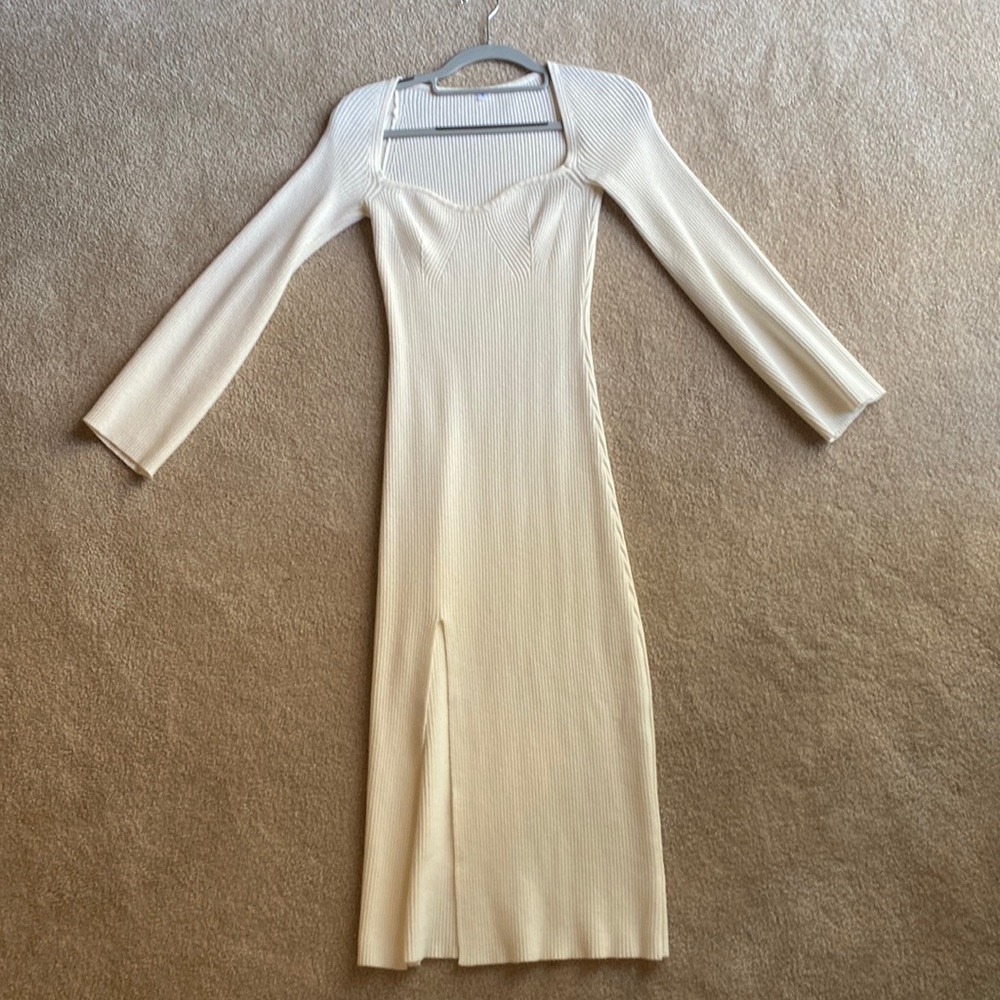 Amazon cream sweater dress size S